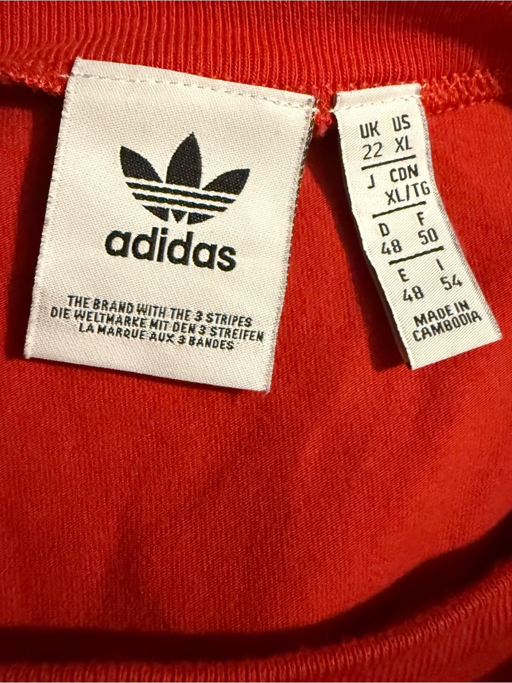Adidas Originals Trefoil Womens XL Activewear Red Long Sleeve Bodysuit - Picture 5 of 6